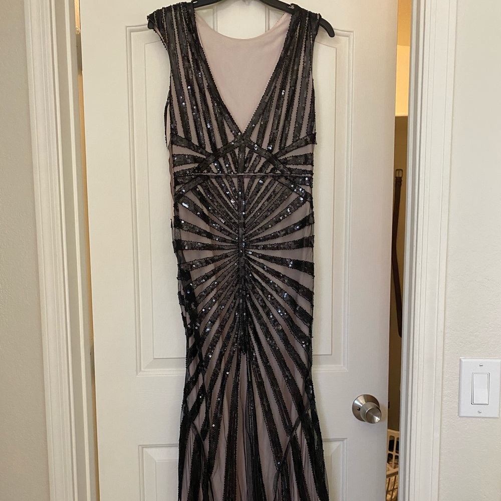 Floor length sequin old Hollywood style dress
